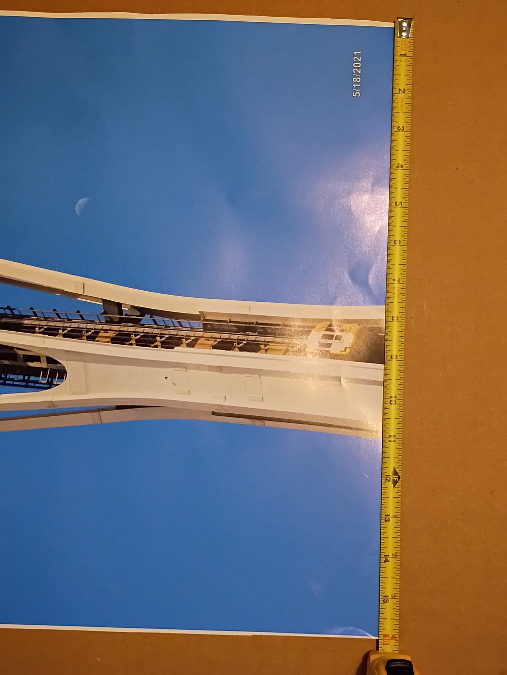 Vintage Space Needle Poster - Blue Sky & White Tower
